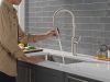 DELTA Rhett Single Handle Pull-Down Kitchen Faucet With Spring Spout — Stainless