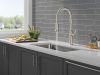 DELTA Rhett Single Handle Pull-Down Kitchen Faucet With Spring Spout — Stainless