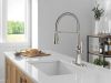 DELTA Ermelo Single Handle Pull-Down Kitchen Faucet With Spring Spout — Stainless