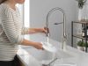DELTA Ermelo Single Handle Pull-Down Kitchen Faucet With Spring Spout — Stainless