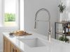 DELTA Ermelo Single Handle Pull-Down Kitchen Faucet With Spring Spout — Stainless
