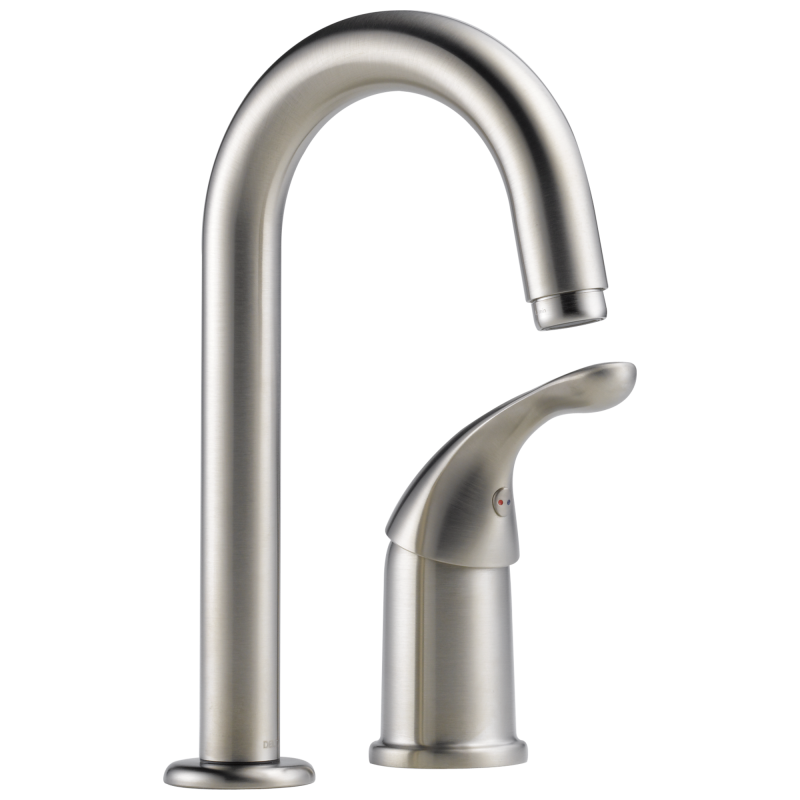 DELTA 134 / 100 / 300 / 400 Series Single Handle Bar / Prep Faucet — Stainless