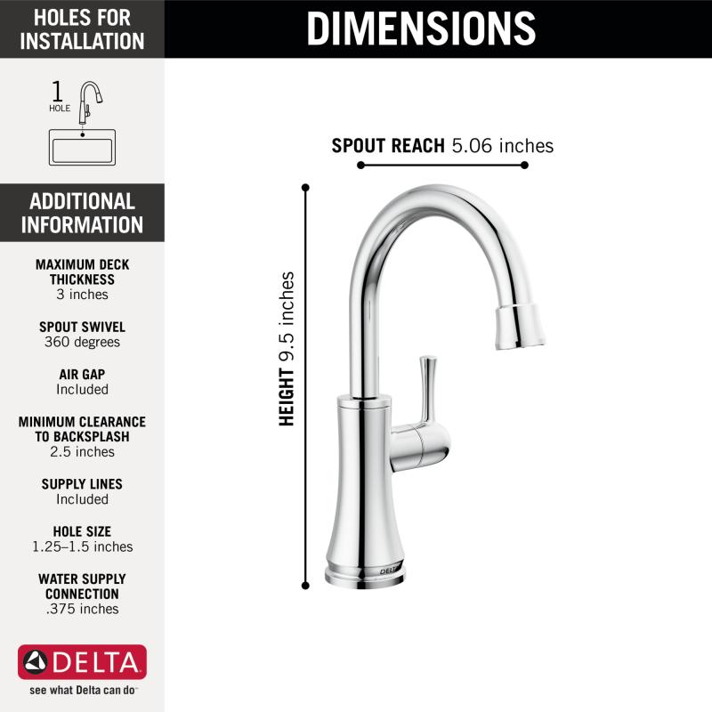 DELTA Other Transitional Beverage Faucet — Chrome