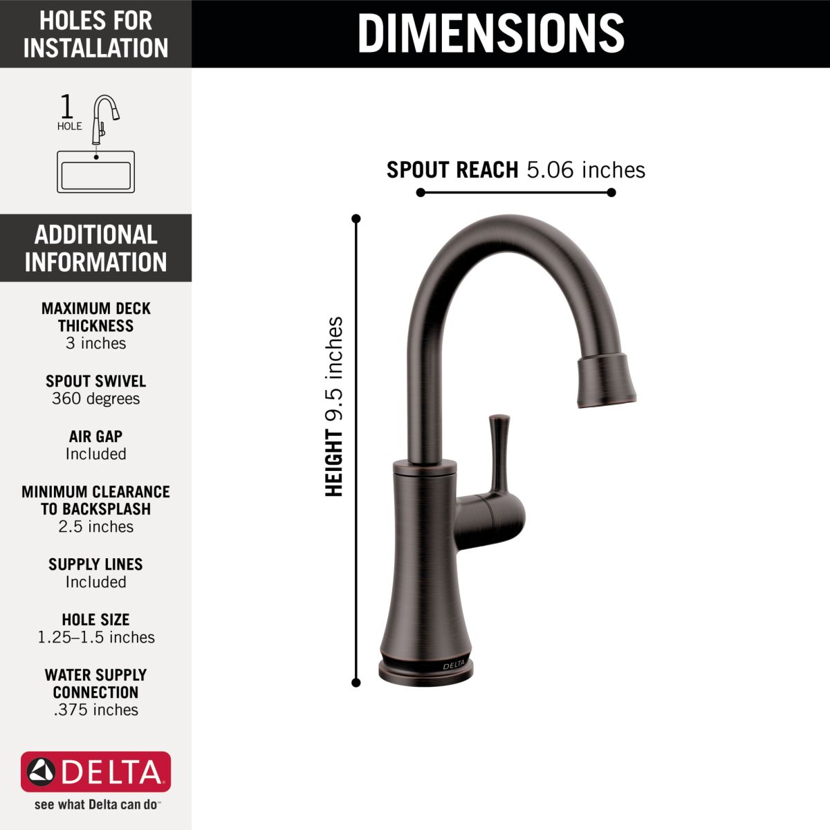 DELTA Other Transitional Beverage Faucet — Venetian Bronze