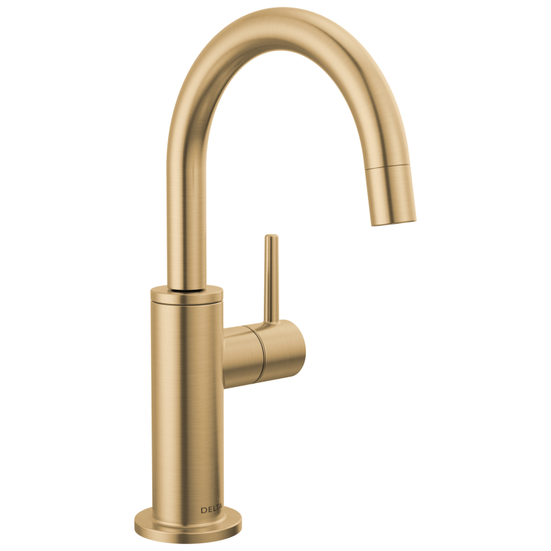 DELTA Other Contemporary Round Beverage Faucet — Champagne Bronze
