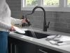 DELTA Lenta Single-Handle Pull-Down Kitchen Faucet with Touch2O Technology — Matte Black