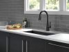 DELTA Lenta Single-Handle Pull-Down Kitchen Faucet with Touch2O Technology — Matte Black