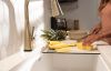 DELTA Lenta Single-Handle Pull-Down Kitchen Faucet with Touch2O Technology — Champagne Bronze