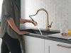 DELTA Lenta Single-Handle Pull-Down Kitchen Faucet with Touch2O Technology — Champagne Bronze