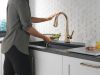 DELTA Lenta Single-Handle Pull-Down Kitchen Faucet with Touch2O Technology — Champagne Bronze
