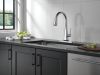 DELTA Lenta Single-Handle Pull-Down Kitchen Faucet with Touch2O Technology — Chrome