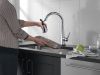 DELTA Lenta Single-Handle Pull-Down Kitchen Faucet with Touch2O Technology — Chrome