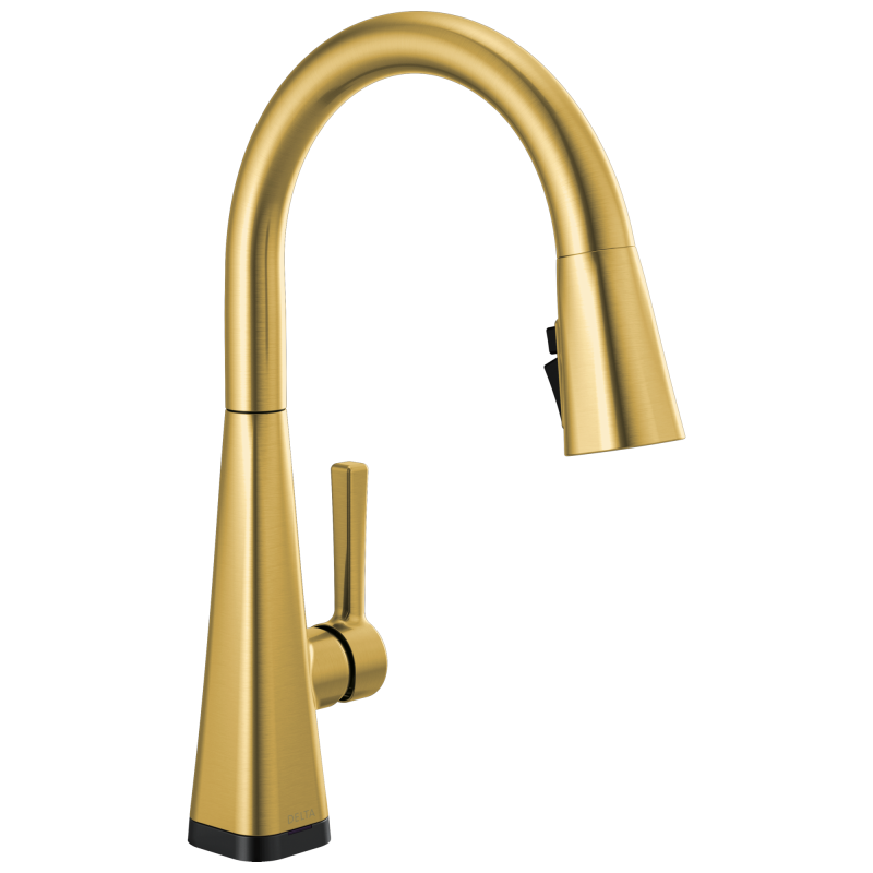 DELTA Lenta Single-Handle Pull-Down Kitchen Faucet with Touch2O Technology — Brushed Gold