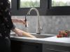 DELTA Lenta Single-Handle Pull-Down Kitchen Faucet with Touch2O Technology — Spotshield Stainless