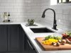 DELTA Lenta Single-Handle Pull-Down Kitchen Faucet — Matte Black