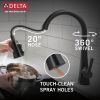 DELTA Lenta Single-Handle Pull-Down Kitchen Faucet — Matte Black