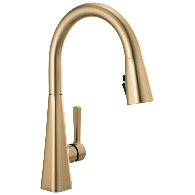 DELTA Lenta Single-Handle Pull-Down Kitchen Faucet — Champagne Bronze