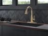 DELTA Lenta Single-Handle Pull-Down Kitchen Faucet — Champagne Bronze