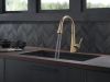 DELTA Lenta Single-Handle Pull-Down Kitchen Faucet — Champagne Bronze