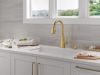 DELTA Lenta Single-Handle Pull-Down Kitchen Faucet — Brushed Gold