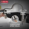 DELTA Lenta Single-Handle Pull-Down Kitchen Faucet — Spotshield Stainless