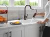 DELTA Hazelwood Single Handle Pull-Down Kitchen Faucet with Soap Dispenser and ShieldSpray Technology — Venetian Bronze