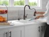 DELTA Hazelwood Single Handle Pull-Down Kitchen Faucet with Soap Dispenser and ShieldSpray Technology — Venetian Bronze