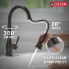 DELTA Hazelwood Single Handle Pull-Down Kitchen Faucet with Soap Dispenser and ShieldSpray Technology — Venetian Bronze