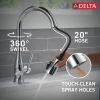 DELTA Hazelwood Single Handle Pull-Down Kitchen Faucet with Soap Dispenser and ShieldSpray Technology — Chrome