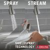 DELTA Hazelwood Single Handle Pull-Down Kitchen Faucet with Soap Dispenser and ShieldSpray Technology — Spotshield Stainless