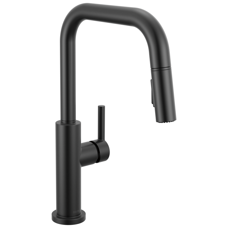 DELTA Nicoli Single Handle Pull-Down Kitchen Faucet — Matte Black