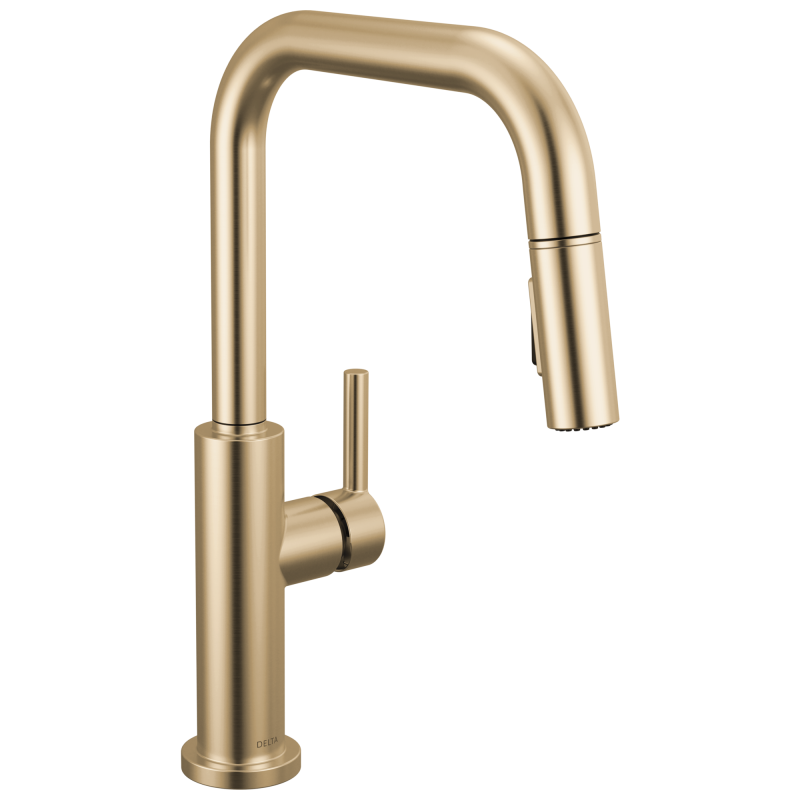 DELTA Nicoli Single Handle Pull-Down Kitchen Faucet — Champagne Bronze