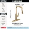 DELTA Nicoli Single Handle Pull-Down Kitchen Faucet — Champagne Bronze