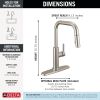 DELTA Nicoli Single Handle Pull-Down Kitchen Faucet — Stainless