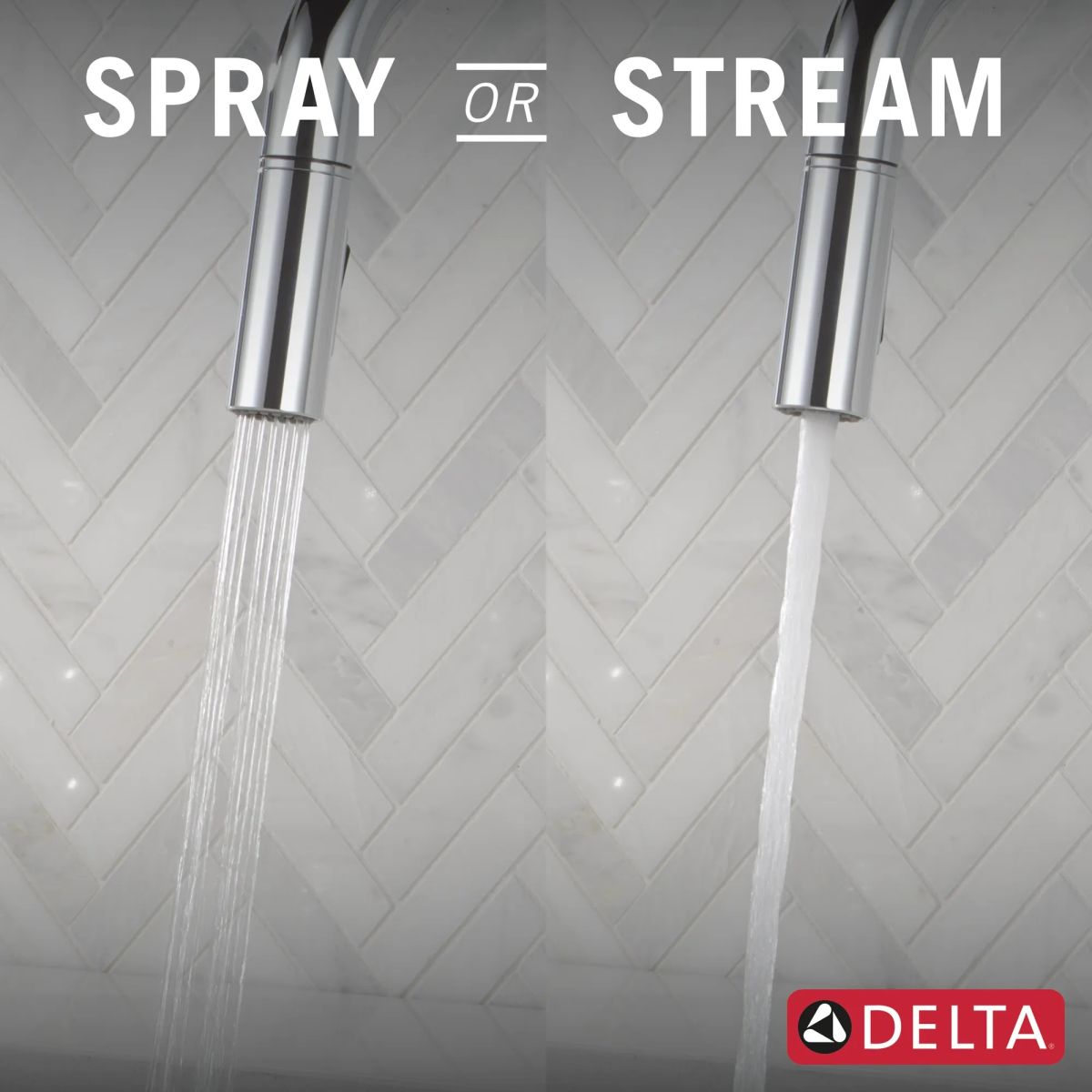 DELTA Nicoli Single Handle Pull-Down Kitchen Faucet — Chrome