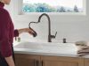 DELTA Capertee Single Handle Pull-Down Kitchen Faucet with Soap Dispenser and ShieldSpray Technology — Venetian Bronze