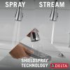 DELTA Capertee Single Handle Pull-Down Kitchen Faucet with Soap Dispenser and ShieldSpray Technology — Chrome