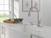 DELTA Capertee Single Handle Pull-Down Kitchen Faucet with Soap Dispenser and ShieldSpray Technology — Spotshield Stainless