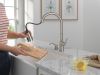 DELTA Capertee Single Handle Pull-Down Kitchen Faucet with Soap Dispenser and ShieldSpray Technology — Spotshield Stainless