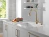 DELTA Boyd Single Handle Pull-Down Kitchen Faucet with Soap Dispenser and ShieldSpray Technology — Champagne Bronze