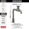 DELTA Broderick True Bar Kitchen Faucet — Black Stainless