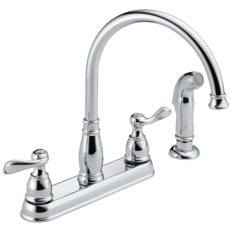 DELTA Windemere Two Handle Kitchen Faucet — Chrome