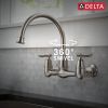 DELTA Corin Two Handle Wall Mounted Kitchen Faucet — Stainless