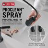 DELTA Renaldi Two Handle Pull-Down Bridge Kitchen Faucet — Matte Black