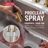 DELTA Renaldi Two Handle Pull-Down Bridge Kitchen Faucet — Lumicoat® Champagne Bronze