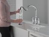 DELTA Renaldi Two Handle Pull-Down Bridge Kitchen Faucet — Lumicoat® Chrome