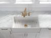 DELTA Broderick Two Handle Pull-Down Bridge Kitchen Faucet — Champagne Bronze