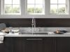 DELTA Broderick Two Handle Pull-Down Bridge Kitchen Faucet — Chrome