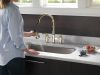 DELTA Broderick Two Handle Pull-Down Bridge Kitchen Faucet — Polished Nickel