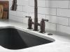 DELTA Broderick Two Handle Pull-Down Bridge Kitchen Faucet — Venetian Bronze